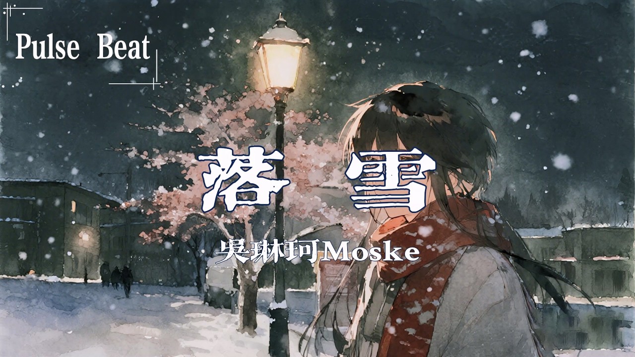 吴琳珂Moske - 落雪『落雪落雪请你再近一些 不知不觉开始期待明天 爱人的双眼足以融化冰点』【Lyrics Video】