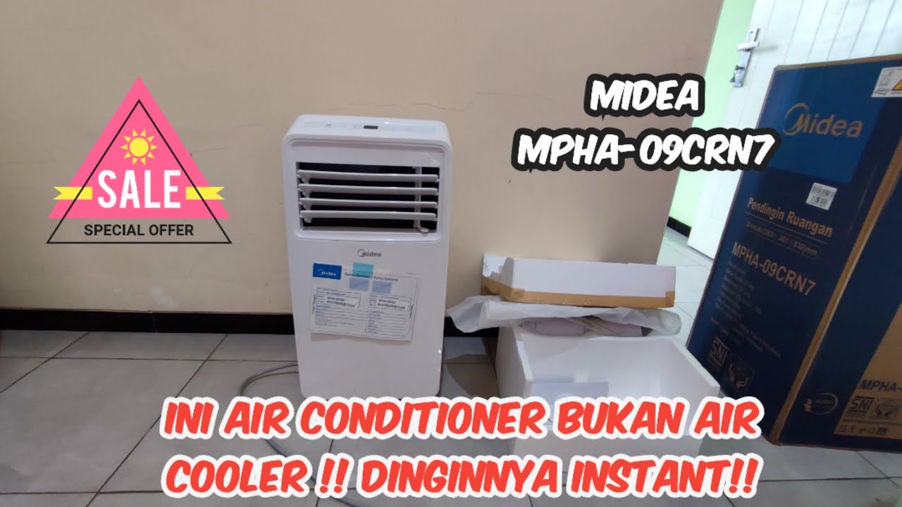 Unboxing Dan Review Pendingin Ruangan Portable Midea MPHA-09CRN7| 1 PK !!