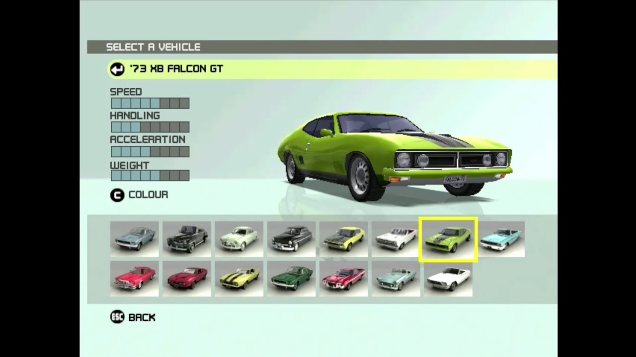 Ford Racing 3 - All Cars List
