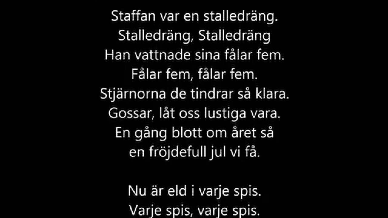 Staffan var en stalledr&auml;ng