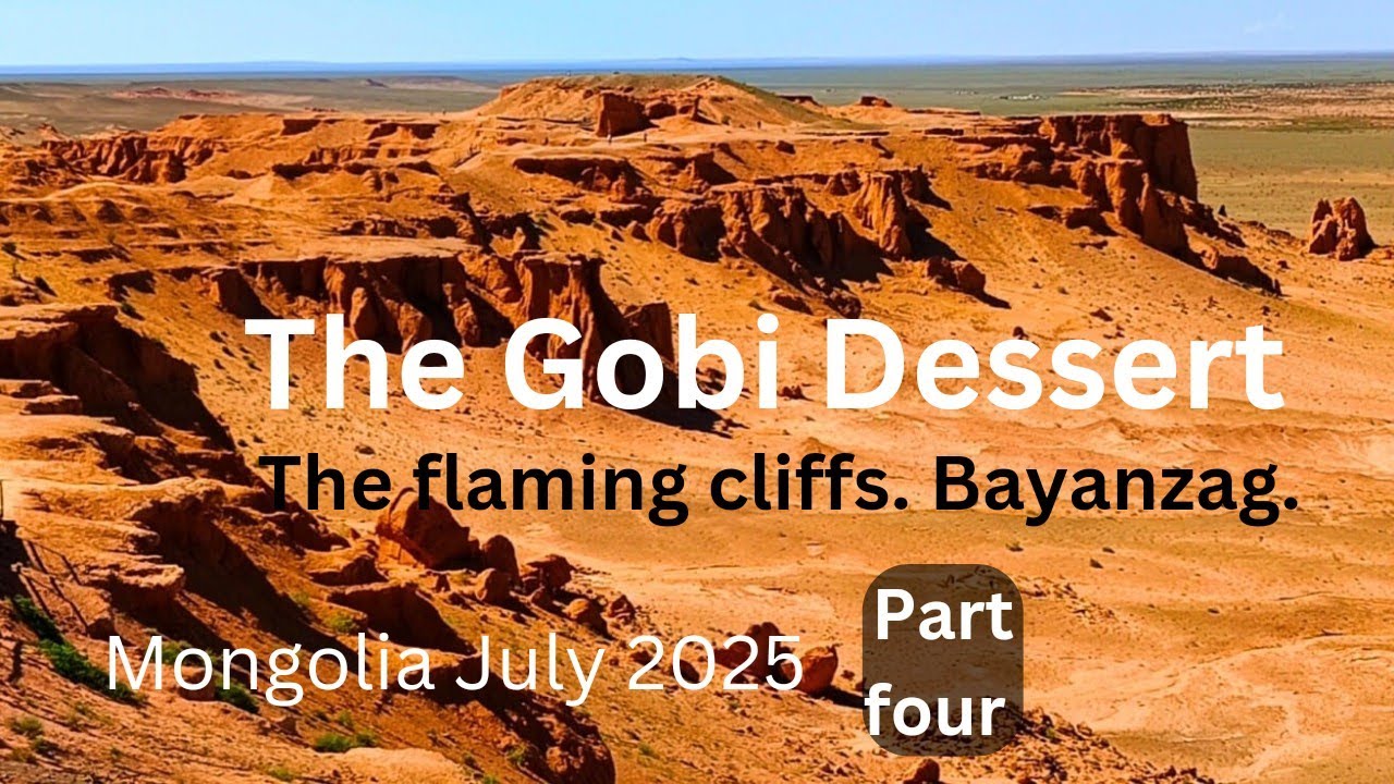 The Gobi Dessert. Mongolia July 2024. Part 4/6. Flaming cliffs. Bayanzag.