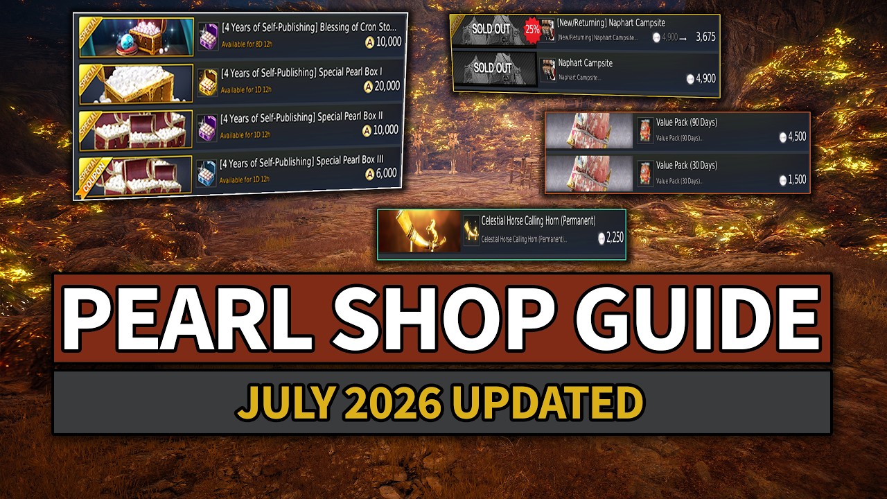 July 2026 Updated Pearl Shop Guide For New & Low Spenders in Black Desert