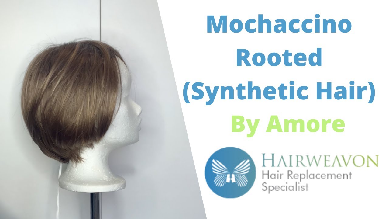 Colour Mochaccino Rooted Synthetic Hair by Amore | Shown on Regan Wig