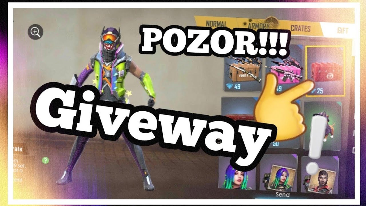 Free Fire 🤗 GIVEWAY O LOOT CRATE 2019!!! 😍 CZ/SK