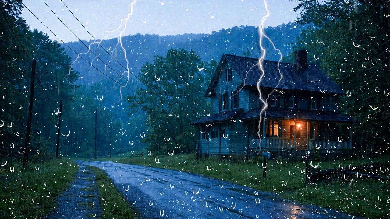 Hipnótica Noche en Habitación Oscura con Lluvia Constante | Dormir Rápido y Reducir Estrés