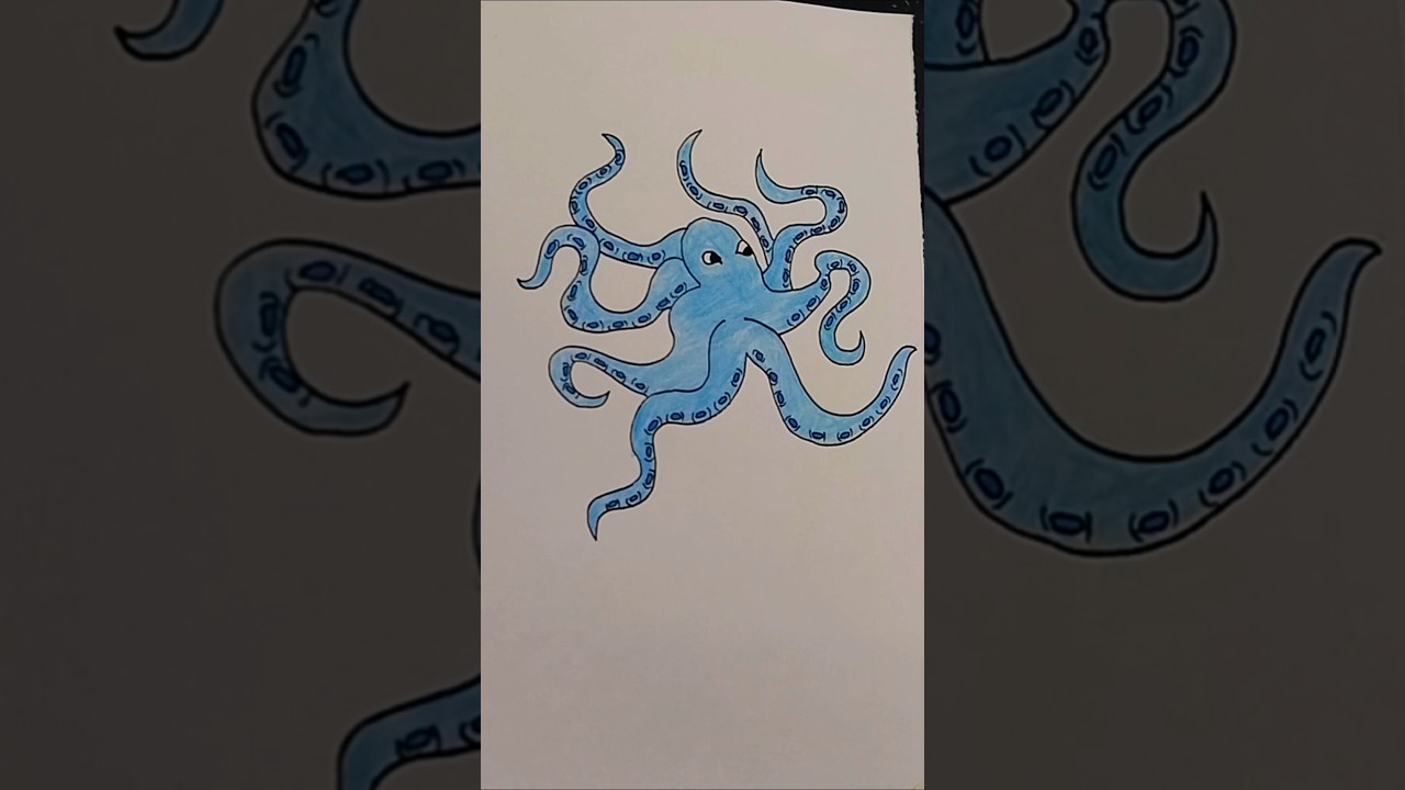 Kraken Drawing | Mythical Sea Monster Art #shorts #drawing #ytshorts