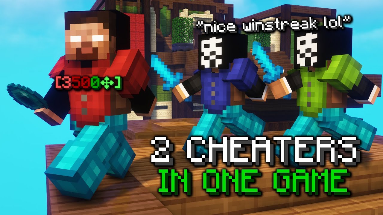 2 CHEATERS IN 1 GAME? (Solo Bedwars)