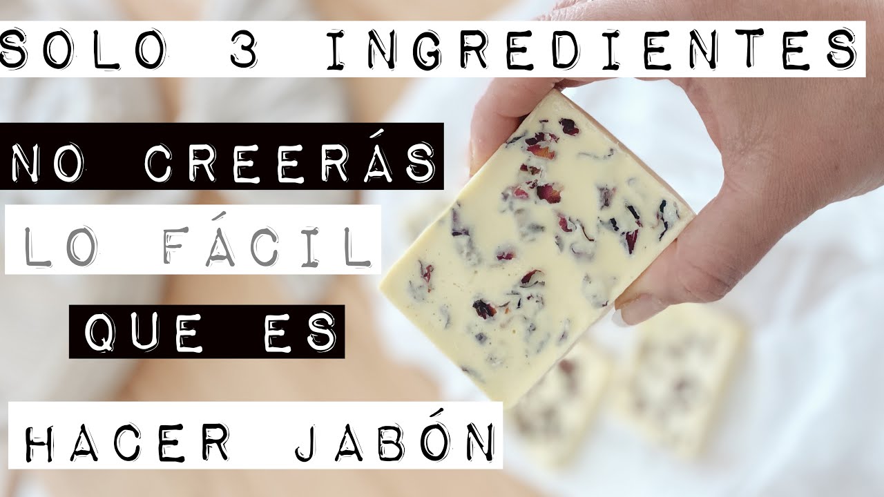 SOLO 3 INGREDIENTES JABÓN DE CASTILLA CON PÉTALOS DE ROSA