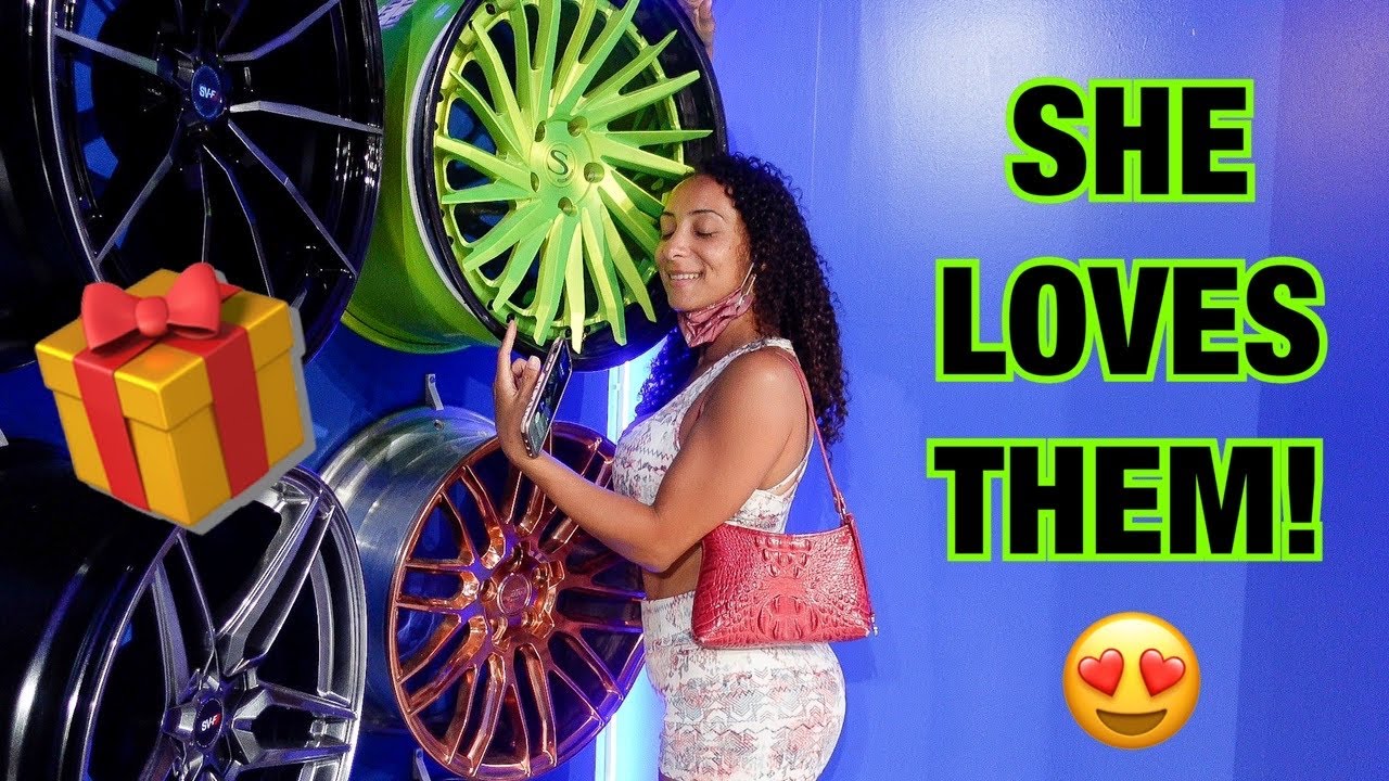 I SURPRISED @QueenSoTrill WITH NEW RIMS ....( EMOTIONAL )