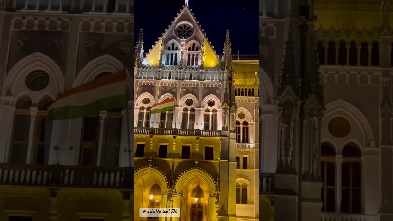 Beautiful Hungarian Parliament at night #light #night #lake #doctor #travel #europe #blindinglights