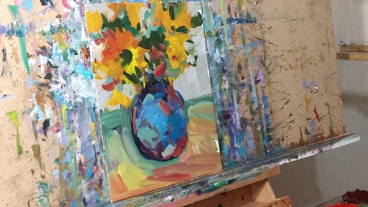 Abstract Impressionist Loose Brush Oil Painting Demo - Artist JOSE TRUJILLO