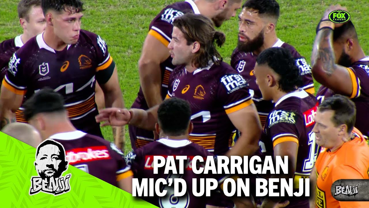 Benji and Kieran Foran take a look at Pat Carrigan mic'd up!  | Benji | FOX League
