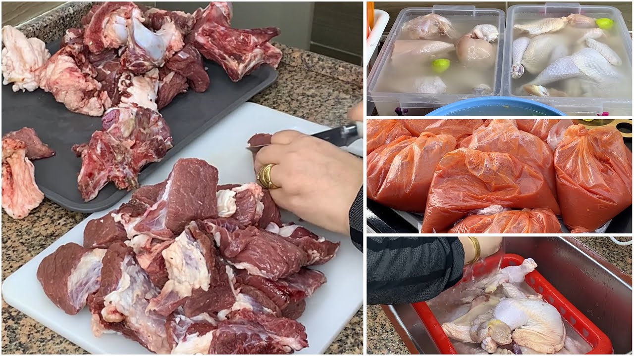 الفريزر كان فاضي🤦🏻‍♀️ نزلت اشتريت اللحوم والفراخ ومليت البيت بالخير♥️