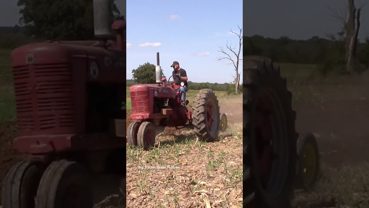 IH FARMALL Super M Tractor Plowing #bigtractorpower