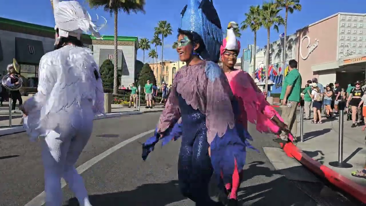 Raw footage of Mardi Gras at Universal Studios 