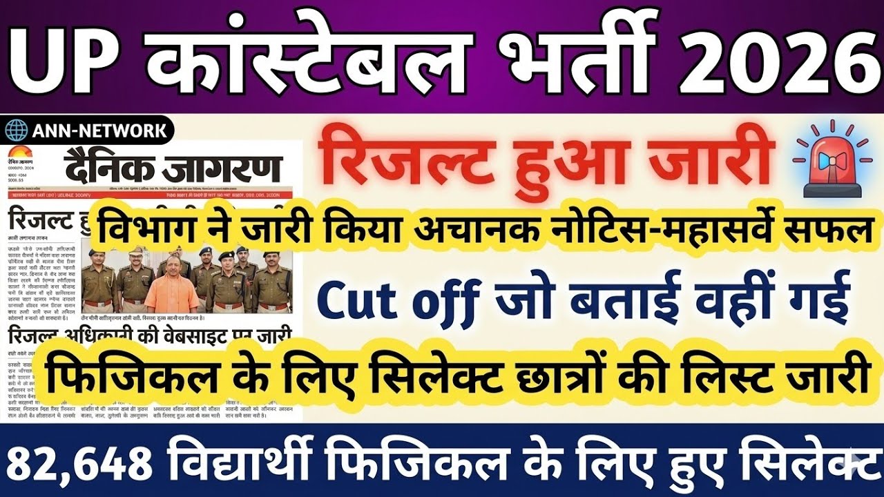 UP Police Constable Result 2026 | When Will the UP Police Constable Result Be Declared | UP Polic...