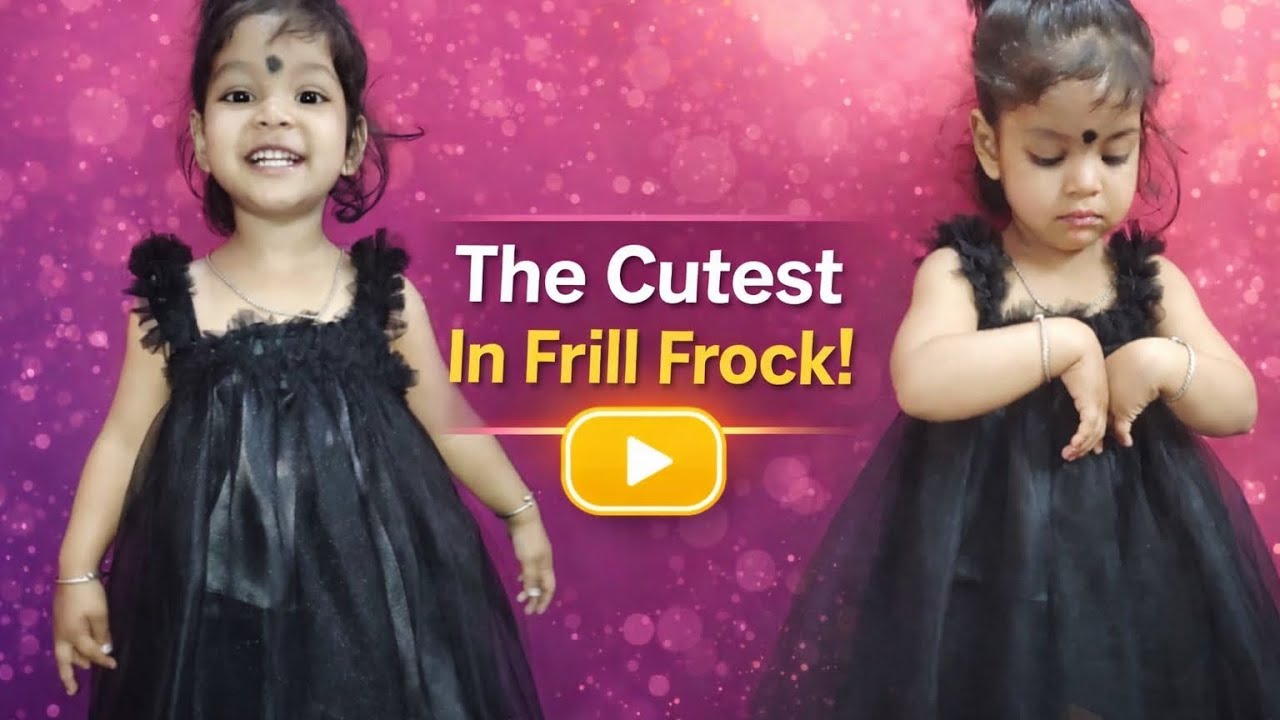 Baby frill Frock Making with Satin Fabric 2 to 3 years old baby frock  / party wear dress/ new dgn 