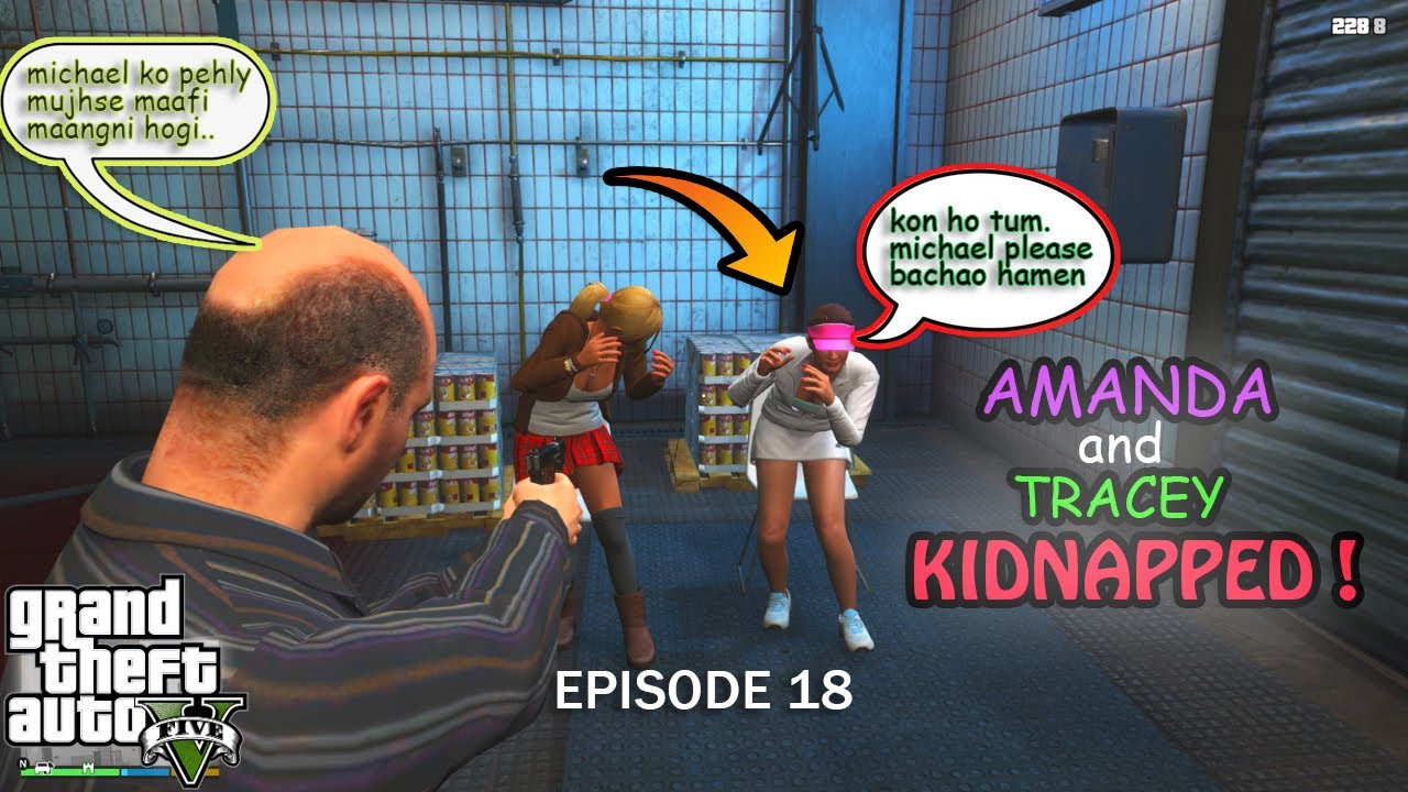 SIMEON KIDNAPPED Michael's Wife and Daughter - Episode 18 - GTA 5 Real Life Story - Urdu