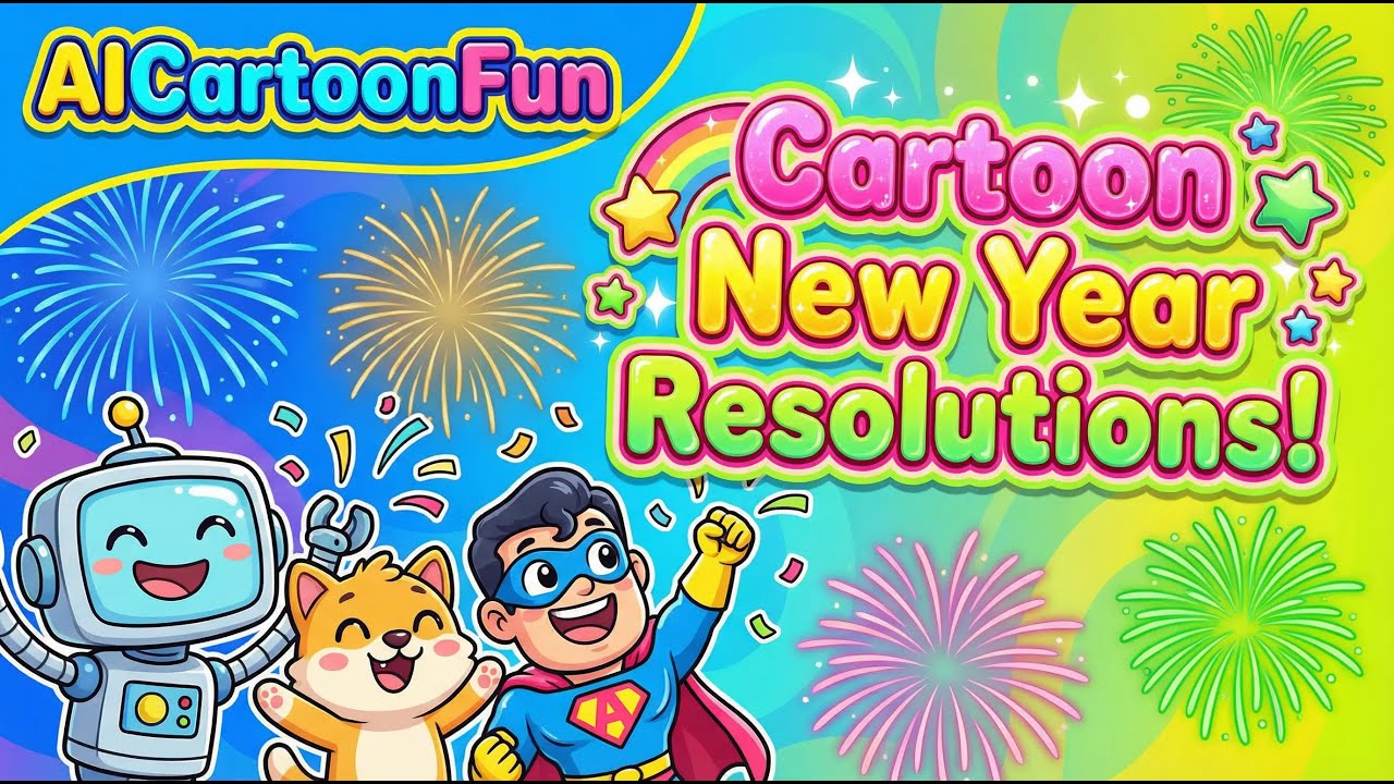 🎆🌈 Cartoon New Year Resolutions! Positive Goals & Joyful Futures for Kids