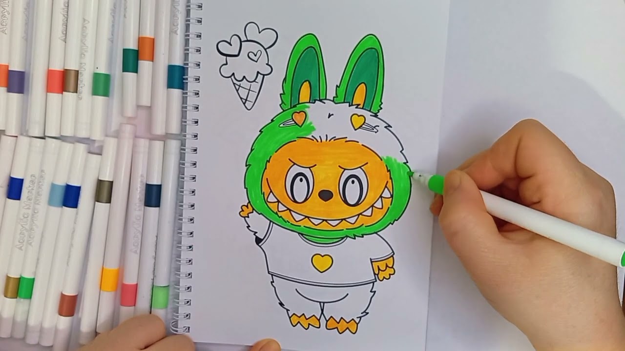 LABYBY COLORING BOOK TUTORIAL #titorial #drawing #coloring #coloringbook 
