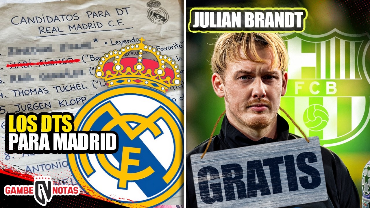 La lista de los únicos 5 candidatos para nuevo DT del Madrid | ¿Julian Brandt llega gratis al Barça?
