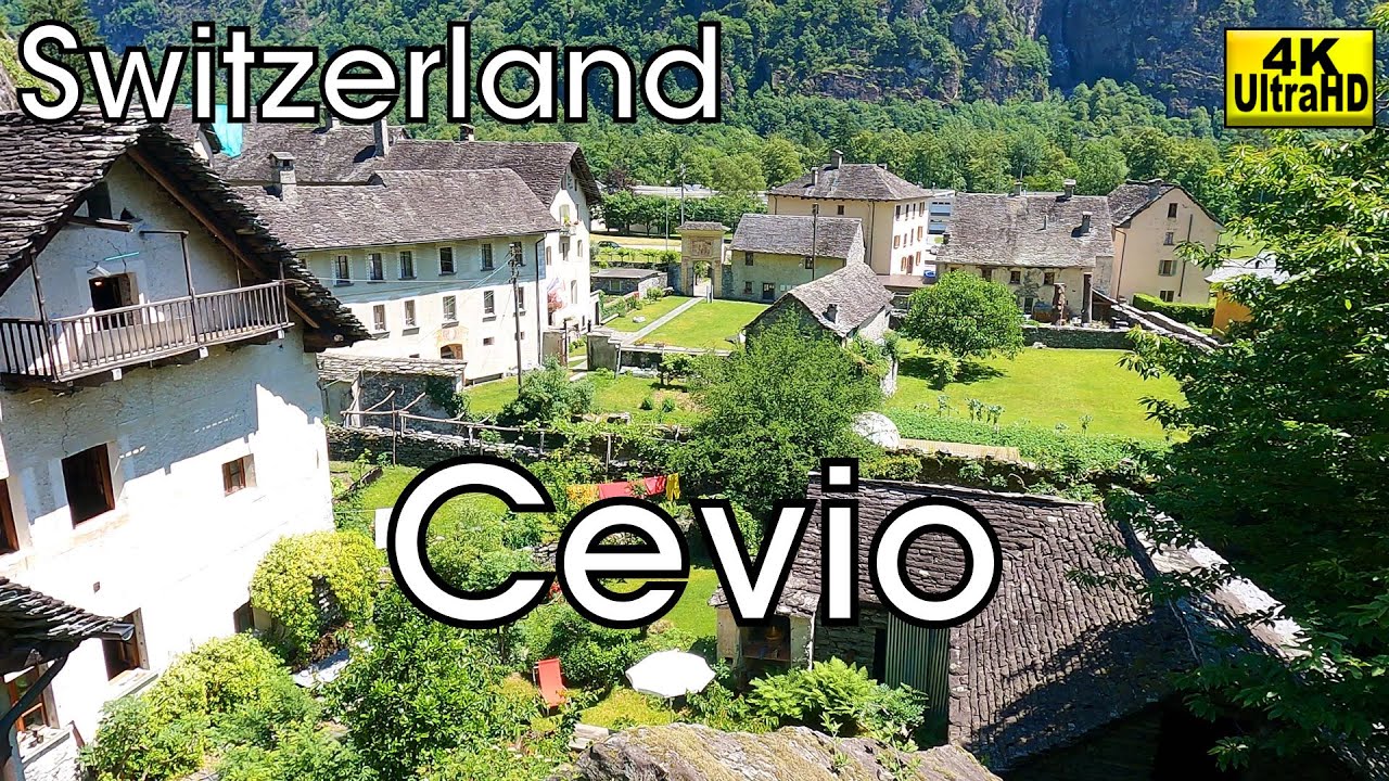 Visit of Cevio in Valle Maggia (Ticino, Switzerland 4K)