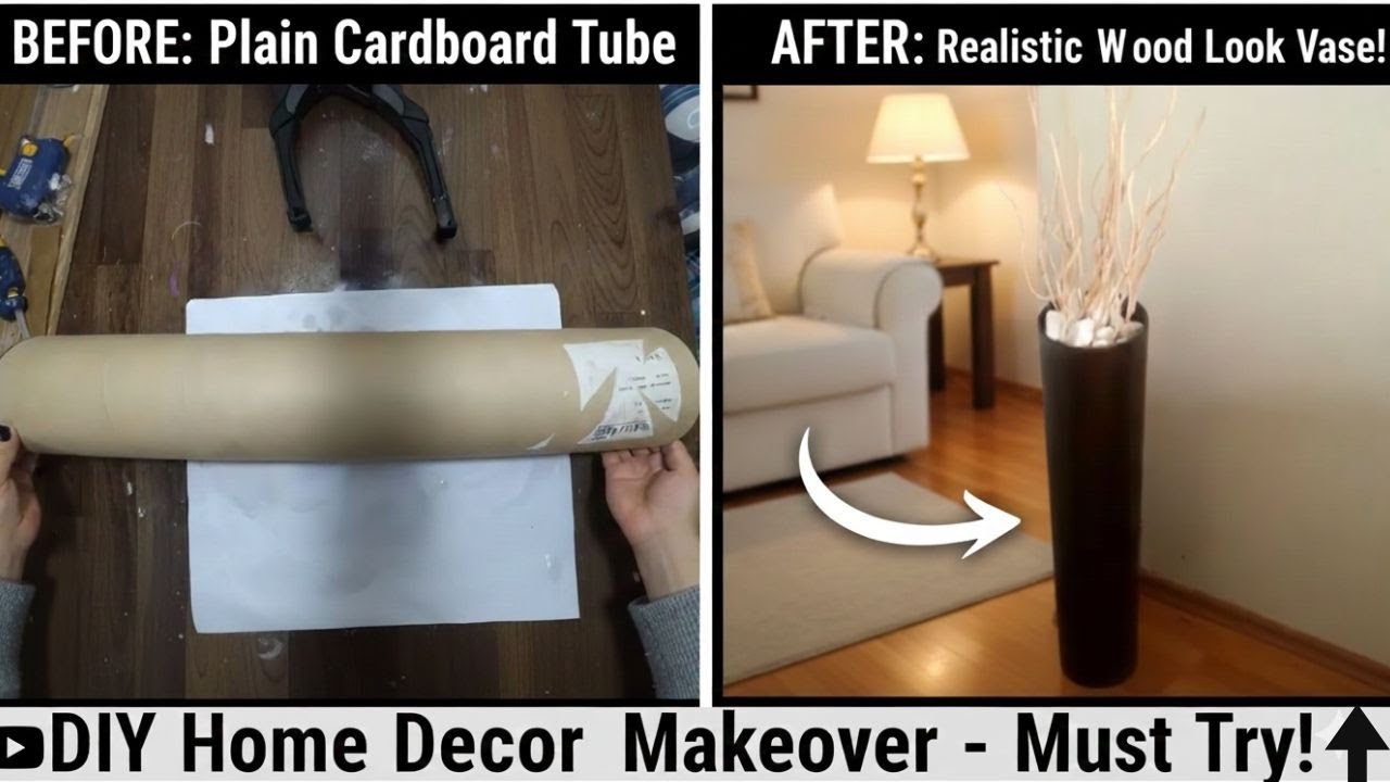 Diy: Картонное ремесло - Как сделать вазу из картонной коробки
