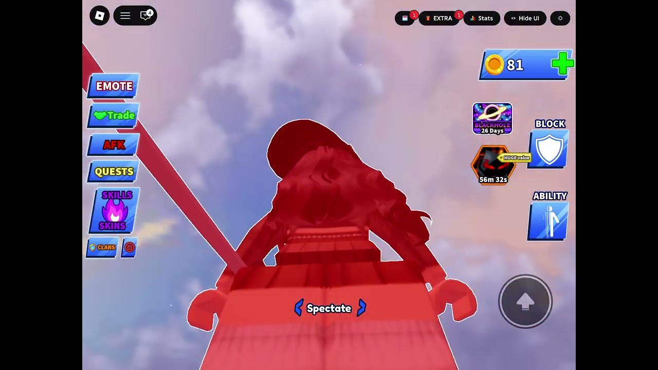 Playing blade ball! (Roblox)