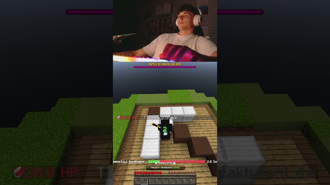 Speedbuilders Iron Pickaxe on | #danyuszek o #Twitch #minecraft