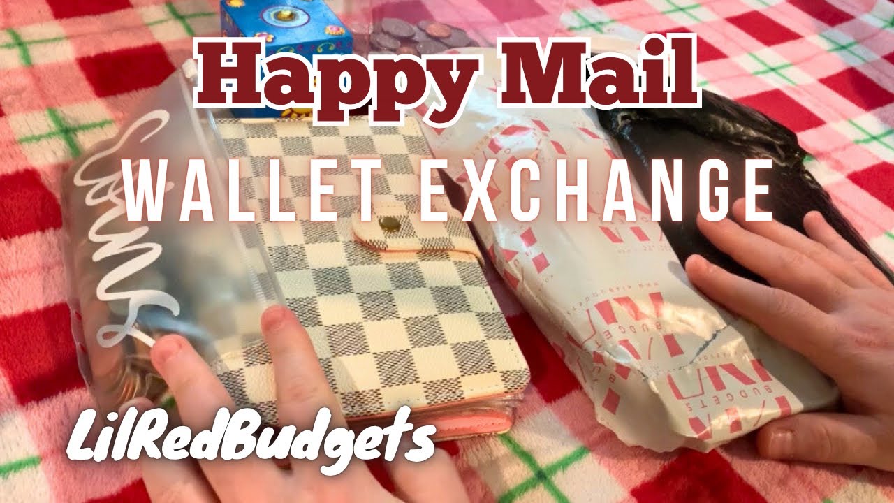 Open some HAPPY MAIL w/ me! WALLET EXCHANGE! & Cashing in my son’s penny jar- NEW wallet/envelopes