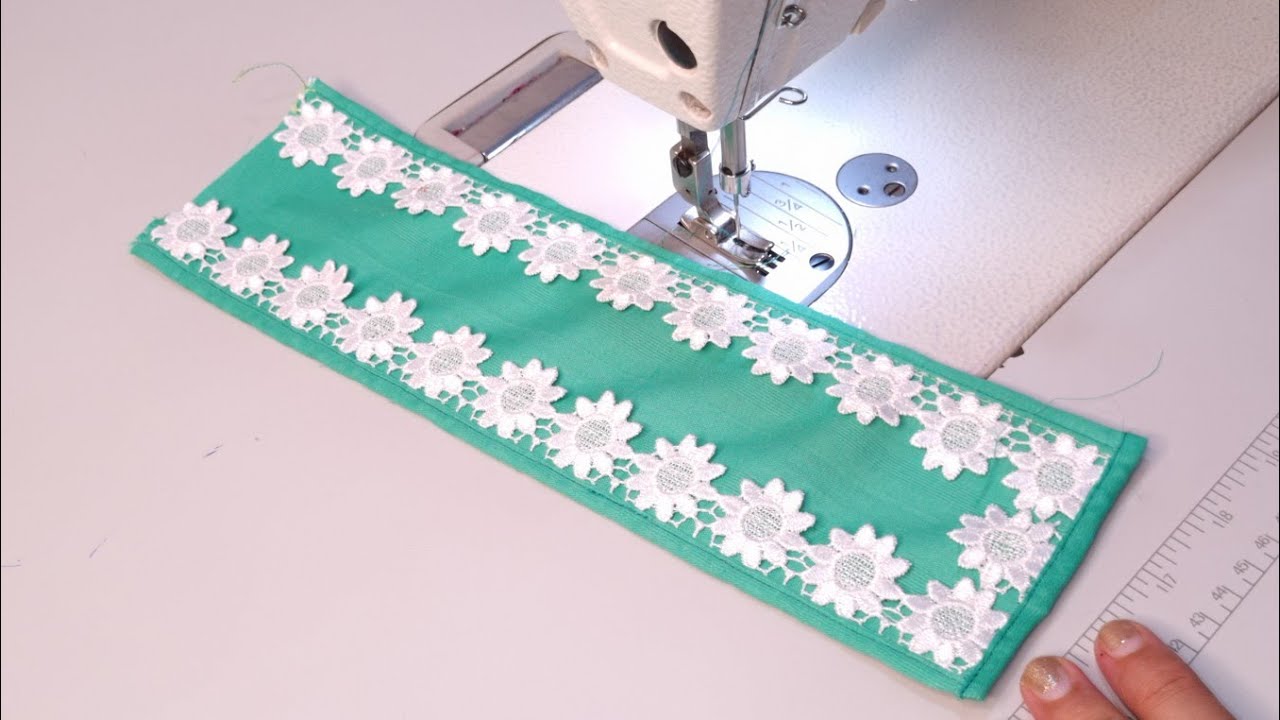 Embroidered Lace से बनाएं गले का बेहद खूबसूरत डिज़ाइन /Beautiful Neck Design with Embroidered Lace