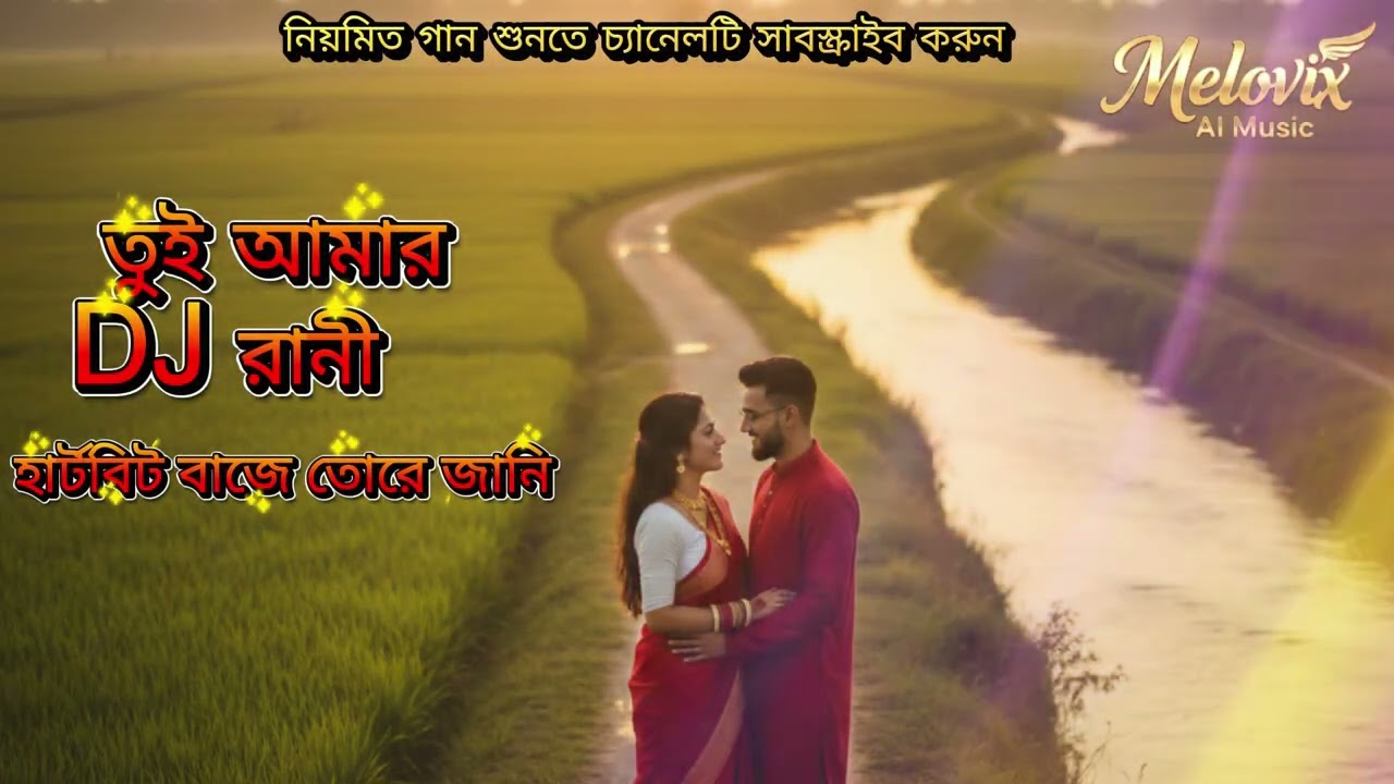 তুই আমার DJ রানী 🌃 | Romantic Neon Village DJ Remix Song | Bangla Duet