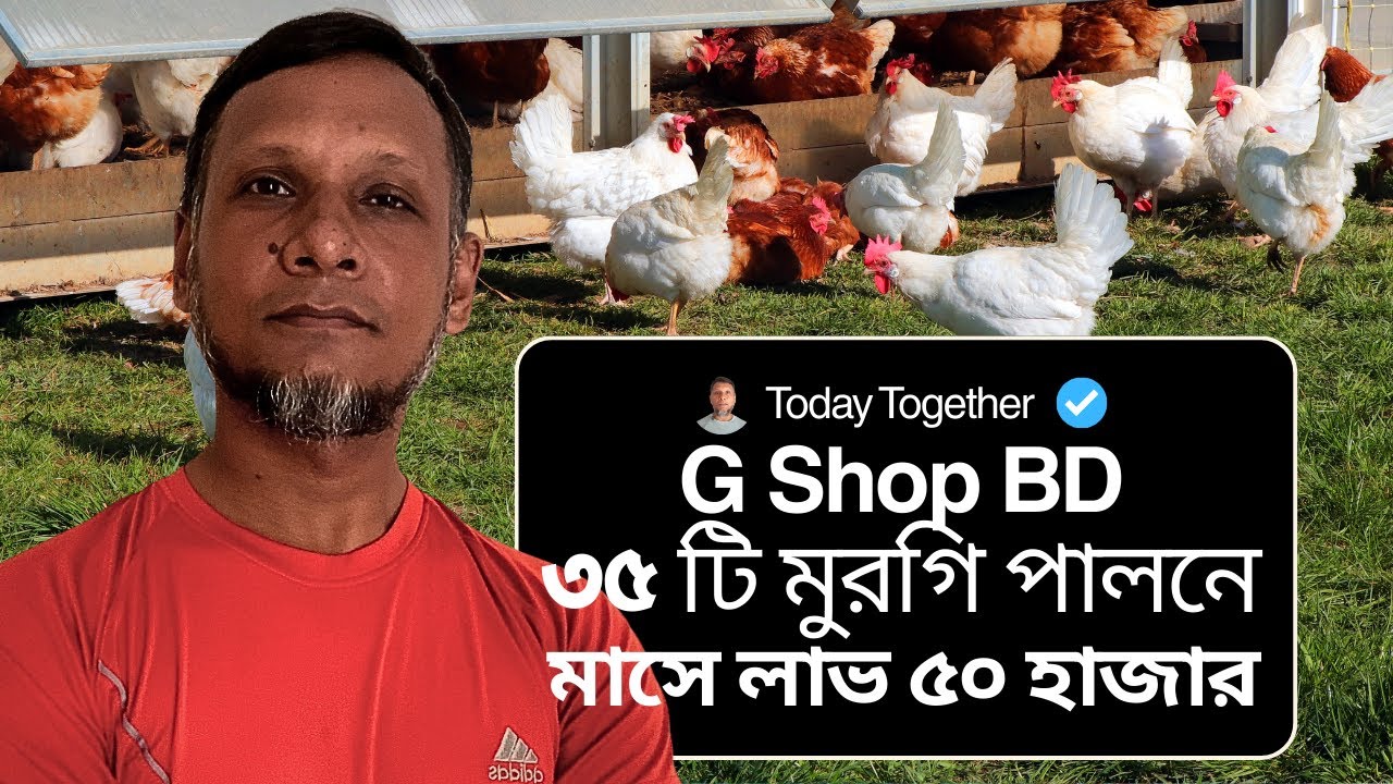 ৩৫ টি মুরগী থেকে মাসে ৫০ হাজার টাকা আয়! সত্য নাকি প্রতারণা? | মুরগী পালনের সঠিক হিসাব # G Shop BD