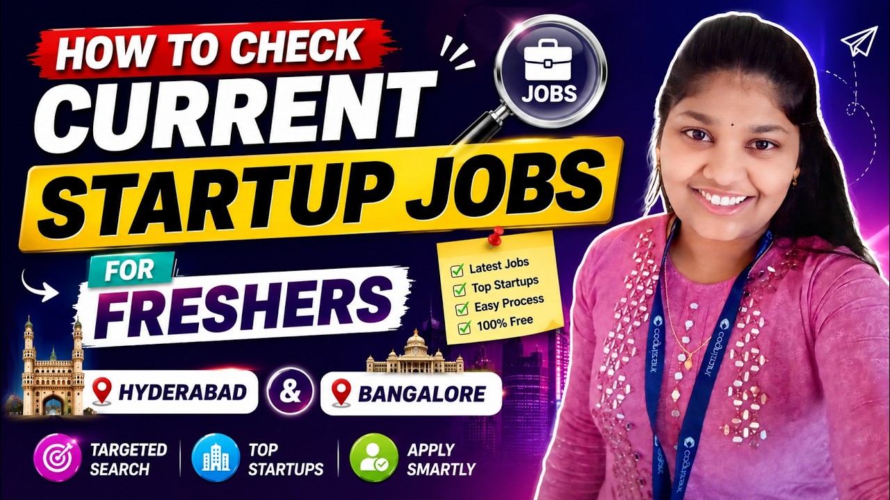 How to Find Startup Jobs for Freshers 🚀 | Bangalore & Hyderabad Latest Hiring 2026