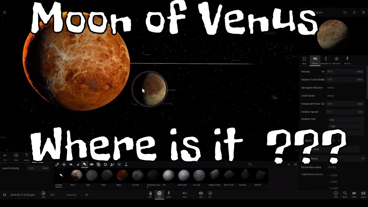Why No Moon Around Venus??? - Universe Sandbox 2