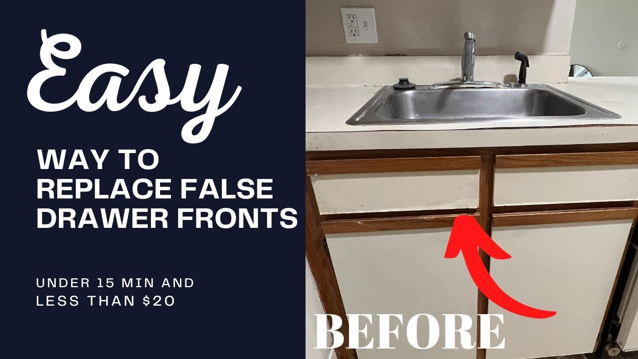 How to replace false cabinet drawer fronts