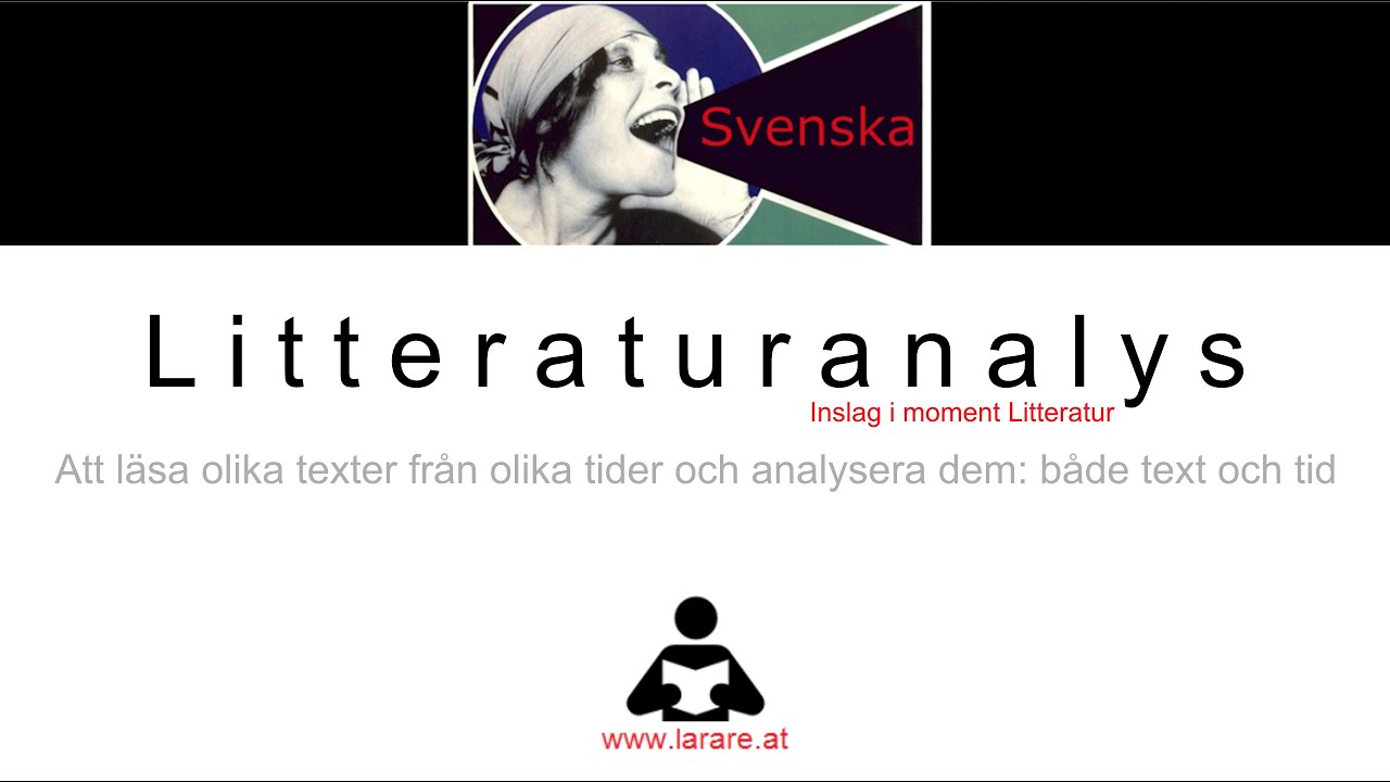 Webblektion: litteraturanalys
