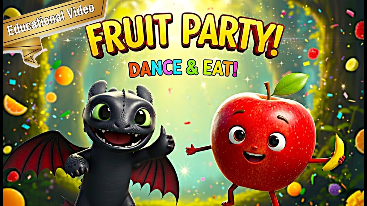 🍎 Fruity Party Dance! | Healthy Eating Song for Kids & Toddlers