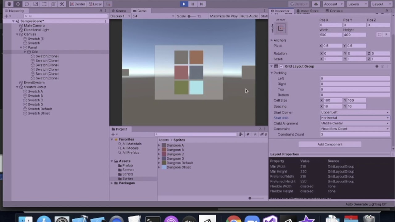 Unity UI Demo - Grid Layout Group
