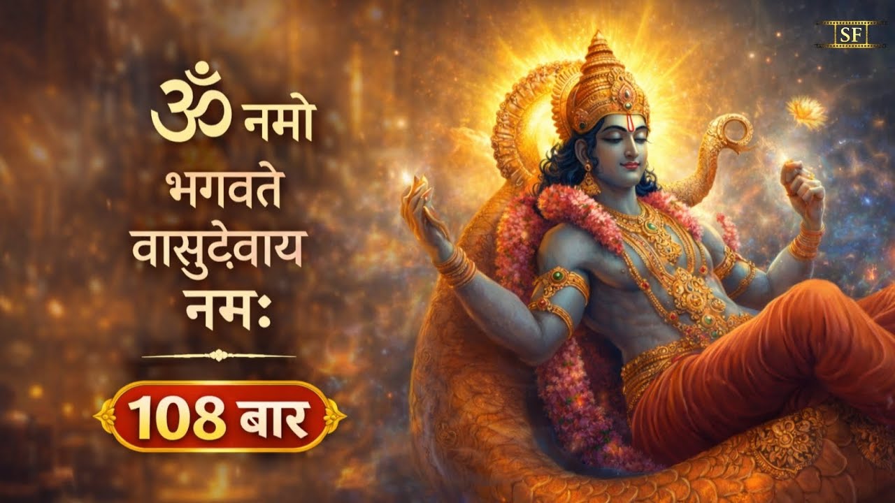 ॐ नमो भगवते वासुदेवाय नमः | तेज़ और प्रभावशाली मंत्र जाप | 108 बार 🔔 | Sawarn Films Bhakti