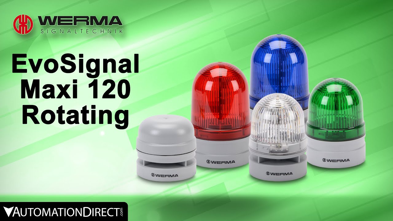 WERMA EvoSIGNAL Maxi 120mm Rotating Optical Beacon from AutomationDirect