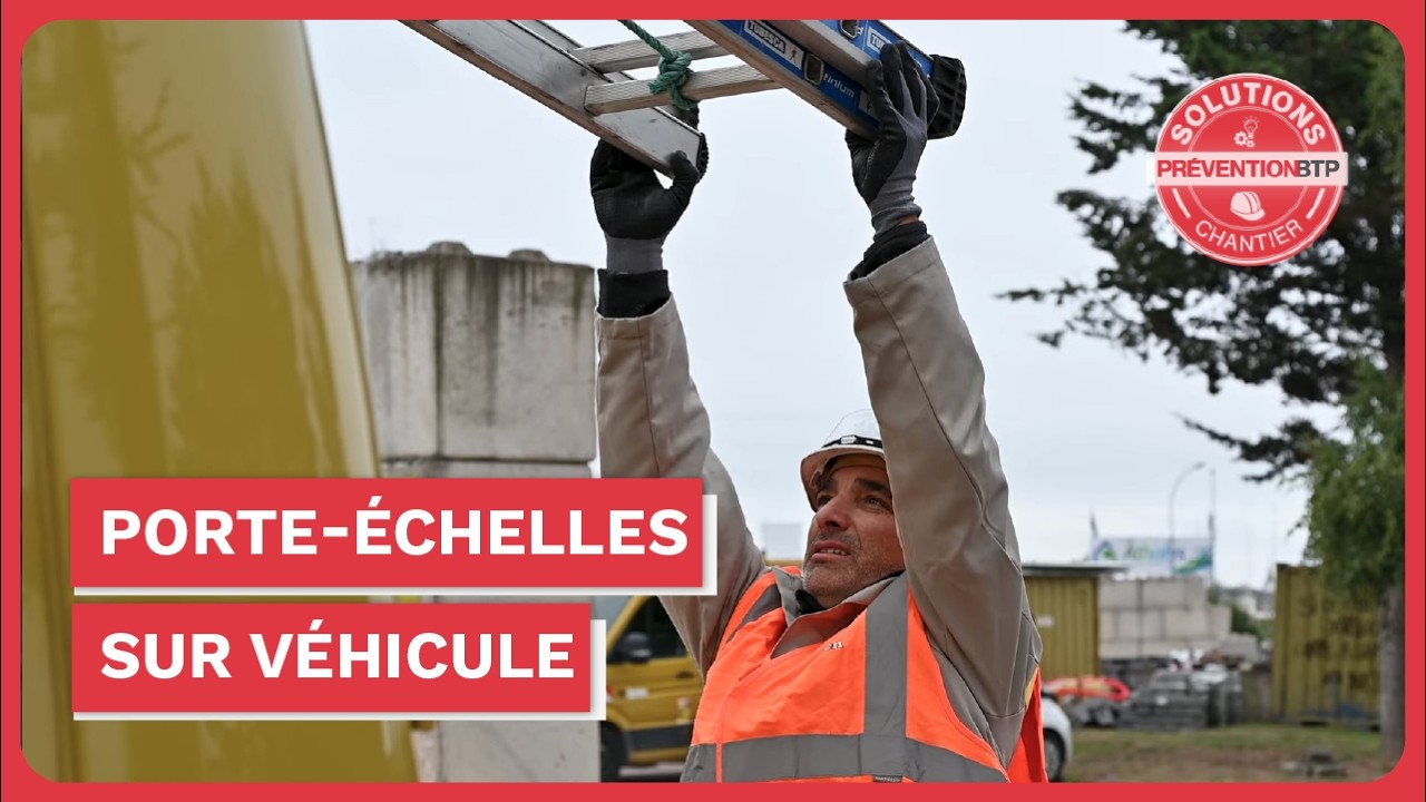 Sécuriser le chargement des échelles sur la galerie des véhicules utilitaires avec un porte-échelles