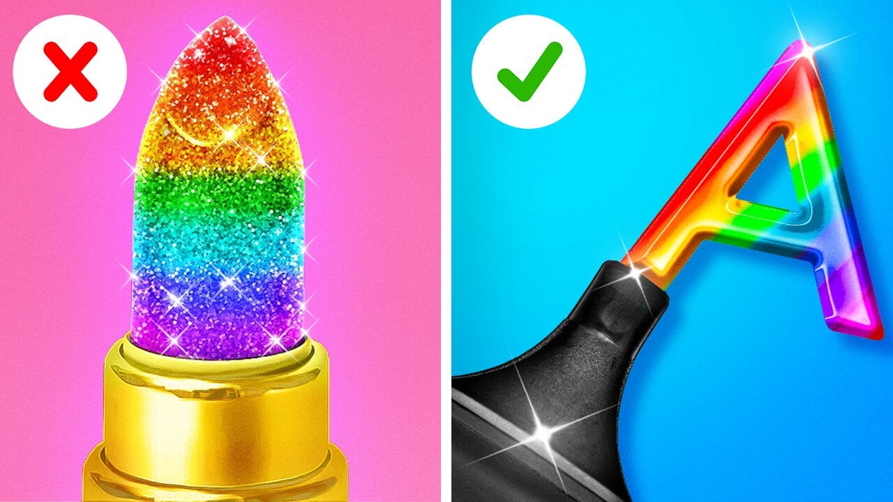 MEILLEURES ASTUCES SCOLAIRES AU STYLO 3D🎨 Défi Artistique 📦 DIY Arc-en-ciel par 123 GO! SCHOOL
