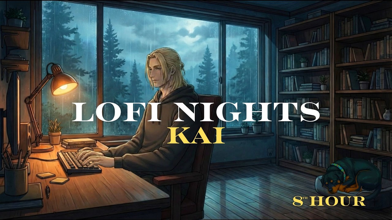 Lofi Nights with Kai 🌧️ 8 Hours Lofi Hip Hop Beats for Study, Deep Focus & Late Night Work