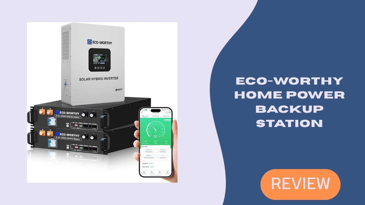 ECO-WORTHY 10240Wh Home Power Station | LiFePO4 Battery, 5000W AC Inverter