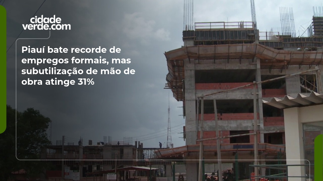 Piauí bate recorde de empregos formais, mas subutilização de mão de obra atinge 31%