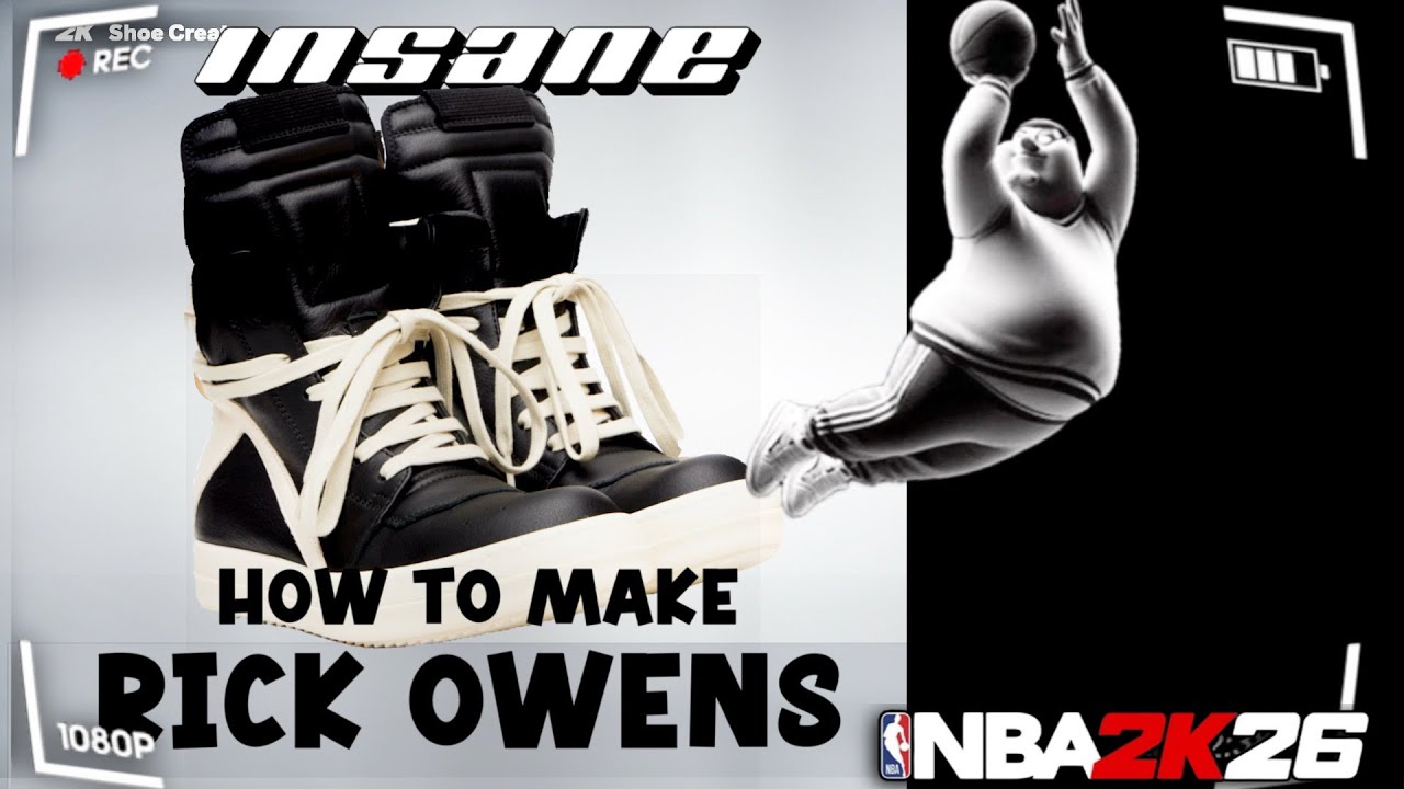 How to Make Rick Owens Geobasket Shoes in NBA 2K26 👟🔥