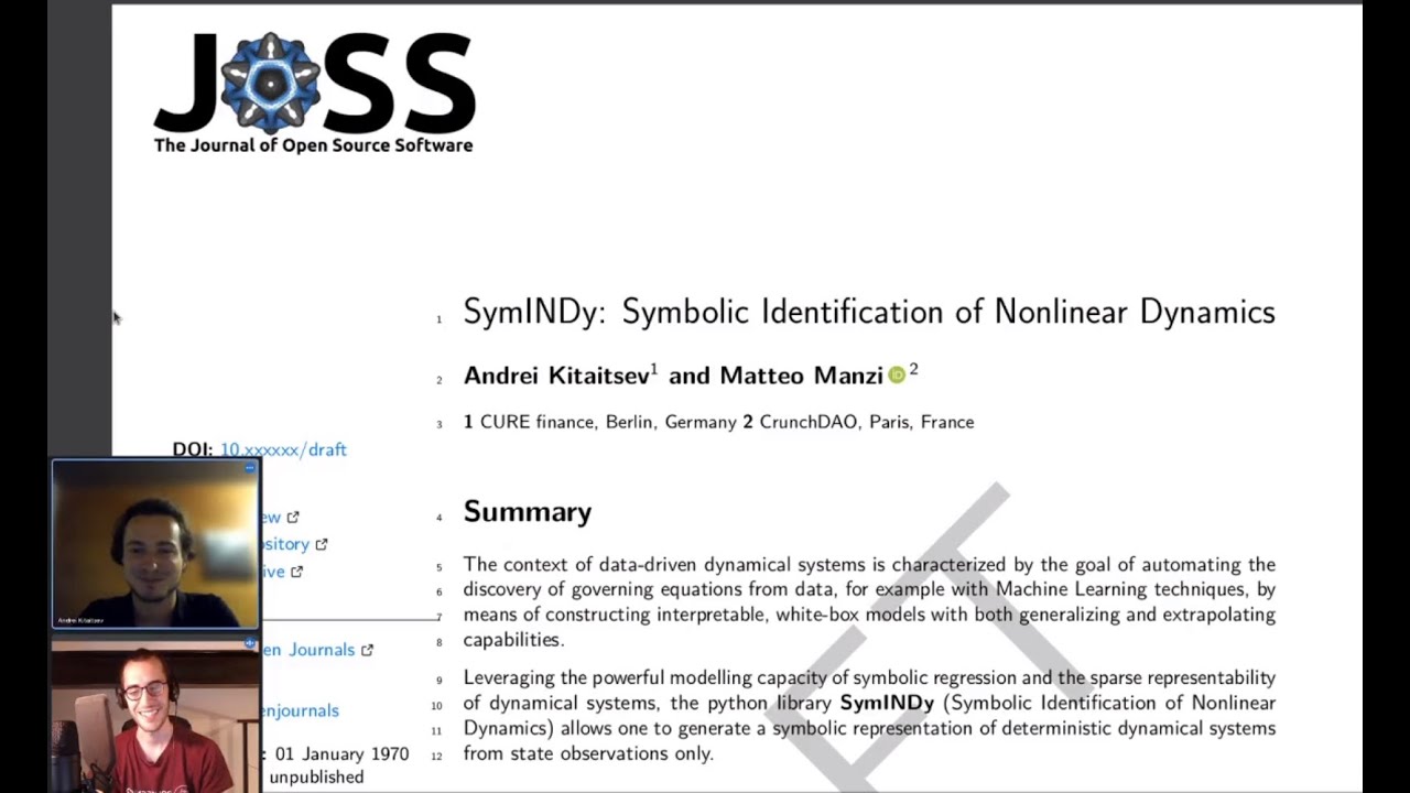 SymINDy: Symbolic Identification of Nonlinear Dynamics