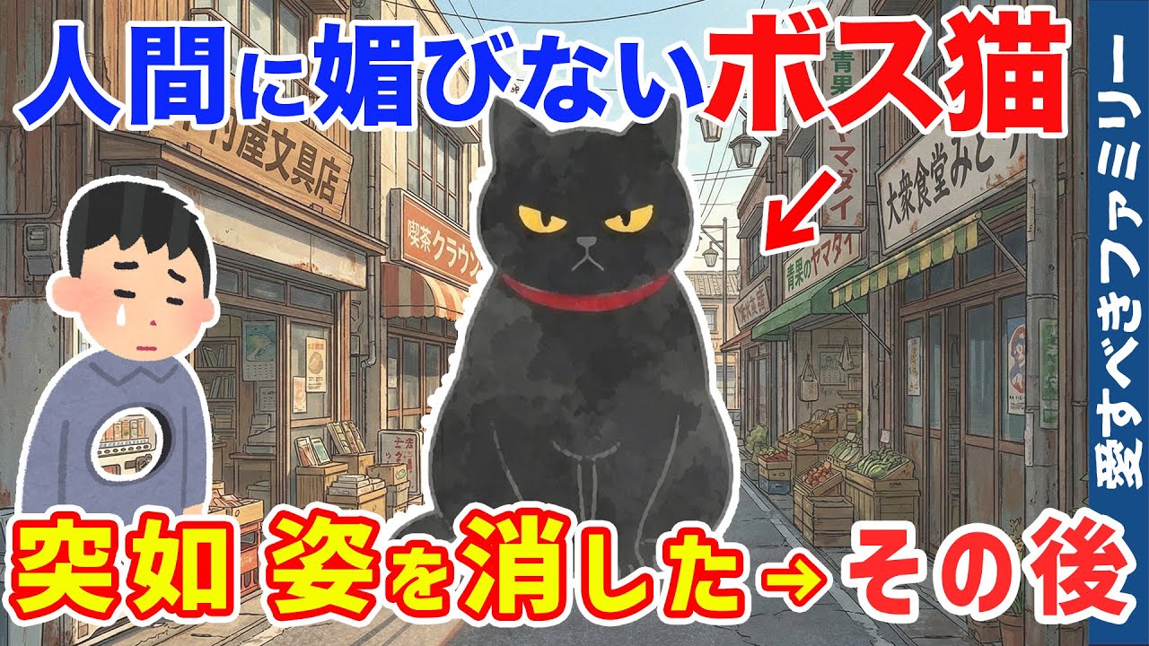 【感動する話】けして人間に媚びないボス猫が突如商店街からいなくなった→結果、他1話