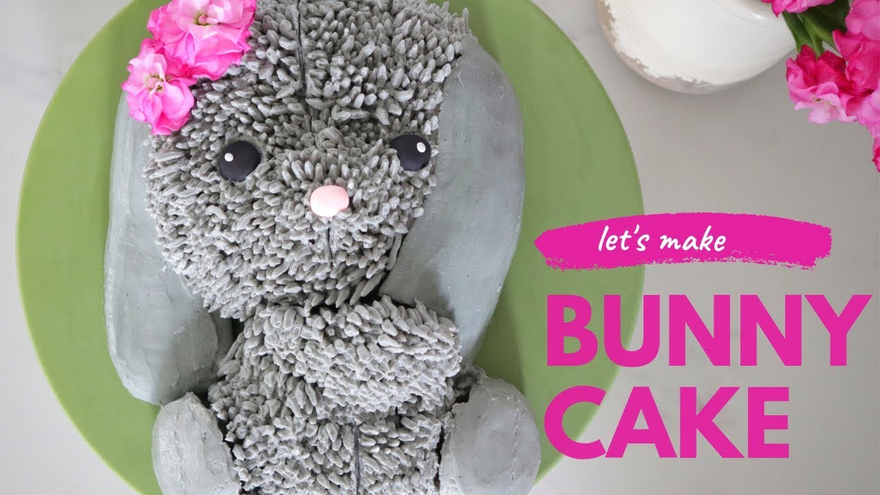 Easy Sculpted Bunny Cake with no carving skill needed!